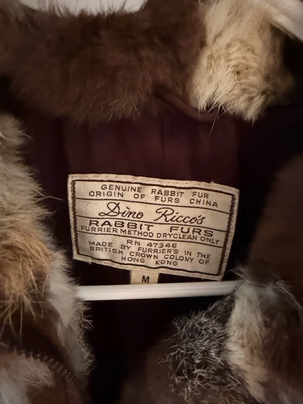 Dino Ricco’s Rabbit Fur Jacket MEDIUM - Picture 2 of 3